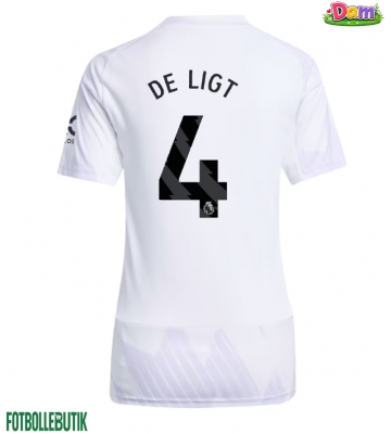 Manchester United Matthijs de Ligt #4 Bortatröja Kvinnor 2025-26 Kortärmad